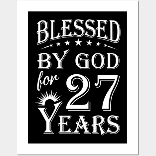 Blessed By God For 27 Years Christian Posters and Art